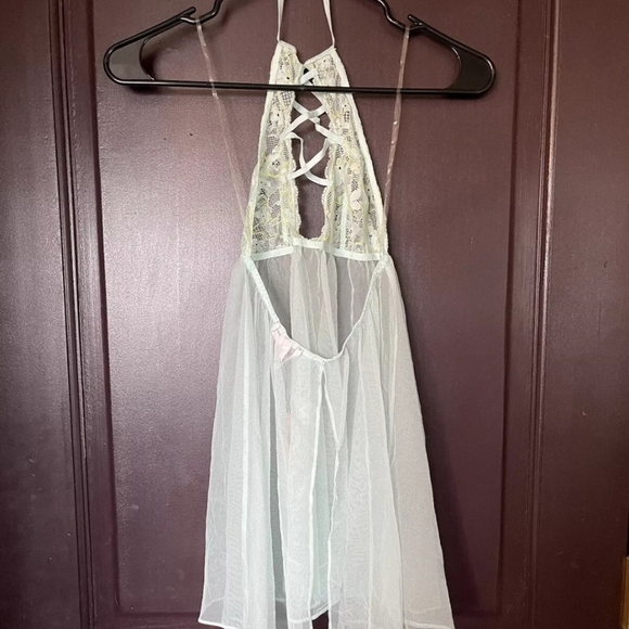 Victoria’s Secret Mesh Babydoll Mint Dress - Picture 3 of 11